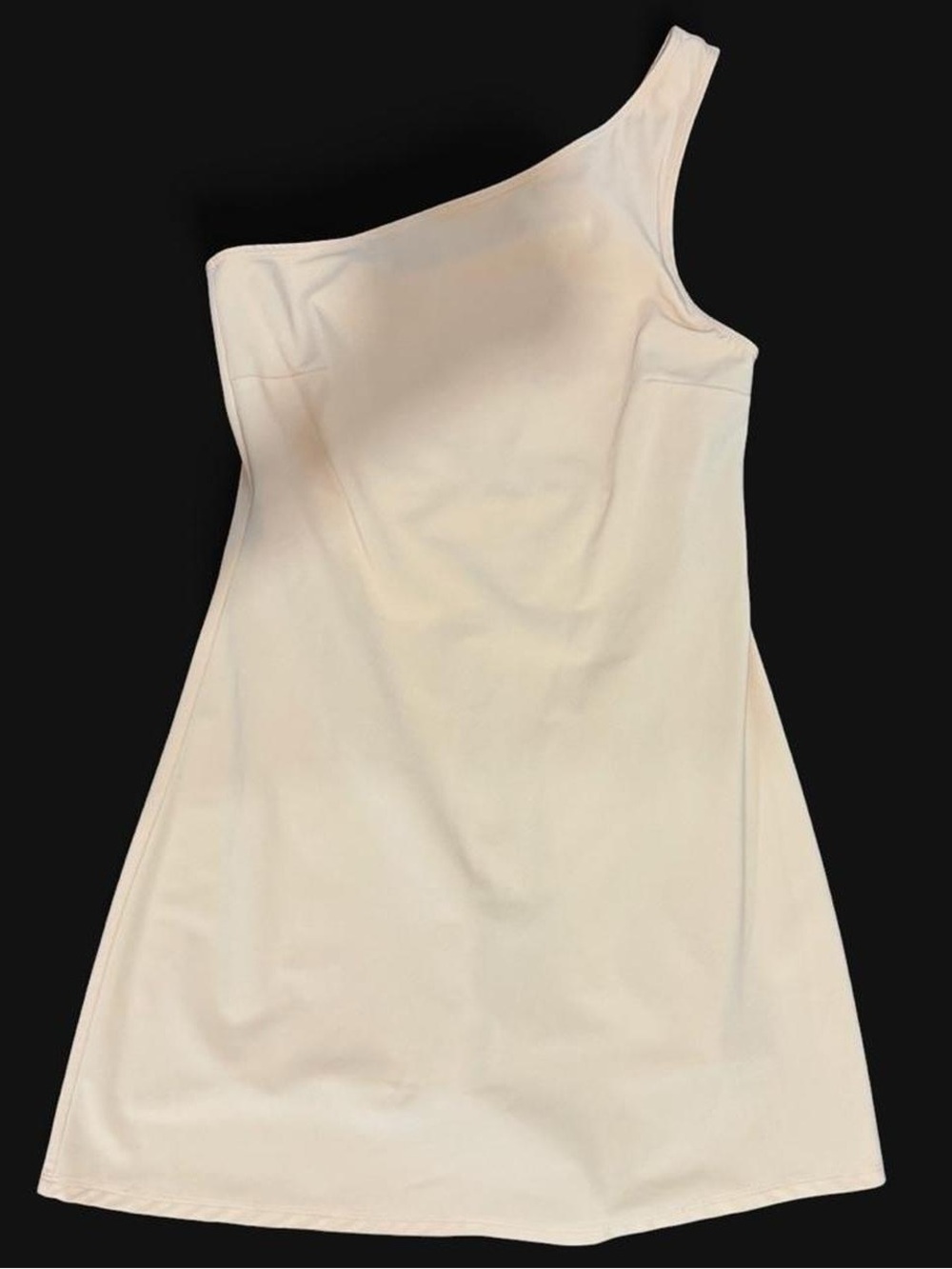 Abercrombie & Fitch One-Shoulder Cream Athletic Dress